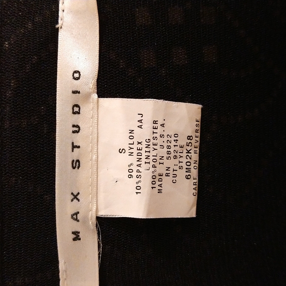 Max Studio black and cream dress Sz S - Picture 6 of 7